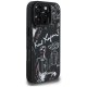 Karl Lagerfeld Grained Pattern & Logo MagSafe Phone Case Cover iPhone 16 Pro Max - Black