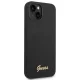 Guess Silicone Vintage Gold Logo vāciņš iPhone 14 Plus - Melns