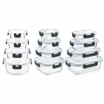 Stikla pārtikas trauki komplekts 12 gab. DA614 virtuves uzglabāšanai