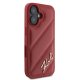 Чехол Karl Lagerfeld для iPhone 16 Diagonal Quilted Script, красный