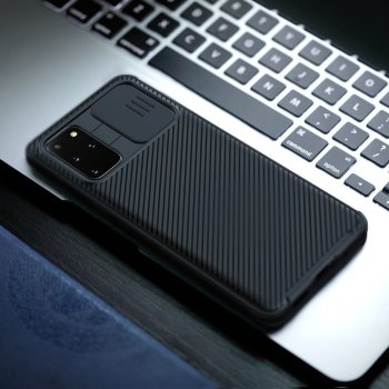 Samsung Galaxy S20+ Plus (SM-G985F/DS) Nillkin CamShield Pro Case Cover with Camera Protection Shield, Black | Telefona Vāciņš maciņš maks