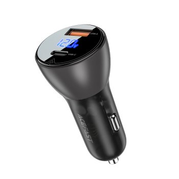 Acefast automašīnas lādētājs 63W USB Type C / USB, PD3.0, PPS, QC3.0, AFC, FCP, SFCP, melns (B6 black) | Phone Car...