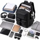 NORLÄNDER Twill Backpack mugursoma datoram, 34 l, melna