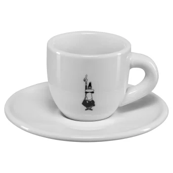 Чашка для мока Bialetti Omino с блюдцем 60 мл, белая