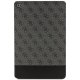 Guess iPad 10.2\" atverams vāciņš maciņš grāmatiņa 4G Stripe Allover, melns