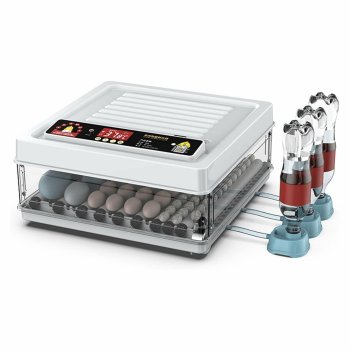 Automatic Egg Incubator for 48 Eggs Poultry Hatcher, White