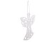 Christmas Tree Ornaments Glitter Angels, 3 pcs, White
