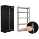 Humberg HR-812 Metal Shelving Unit with Cover, 180x90x40 cm, Silver