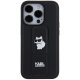 Karl Lagerfeld iPhone 14 Pro Max Case Gripstand Saffiano Choupette Pins, Black