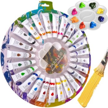 Набор акриловых красок 24 цвета по 12 мл Maaleo 24725