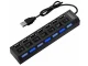 USB-хаб на 7 портов USB 2.0 с выключателями, черный