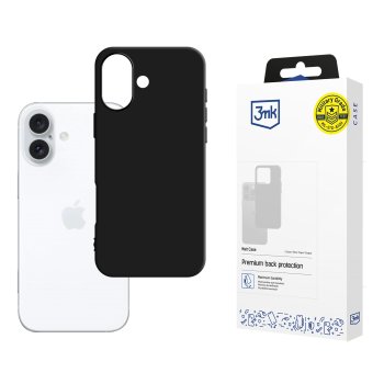 3mk Matt Case MagSafe vāciņš iPhone 16, melns