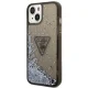 Guess Liquid Glitter Palm vāciņš iPhone 14 Plus modelim Melns