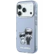 Чехол Karl Lagerfeld IML Karl&Choupette Bodies MagSafe для iPhone 17/18 Pro Max, голубой