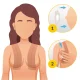 Тейп для моделирования груди 4FIZJO 5 м x 5 см с накладками, бежевый