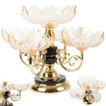 Two-Tier Rotating Serving Stand for Cakes, Fruits & Sweets, Transparent