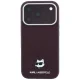 Чехол Karl Lagerfeld Grained Choupette Head Metal MagSafe для iPhone 17 Pro / 18 Pro, бордо