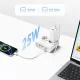 Orico PDC25 25W 6in1 pagarinātājs 2x AC + 2x USB-A + 2x USB-C - Balts