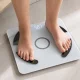 Analītiskie vannas istabas svari ar Bluetooth, stikls, 180 kg, balti