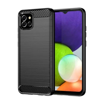 Elastīgs vāciņš Samsung A03S EU (166.5) Carbon Case, melns