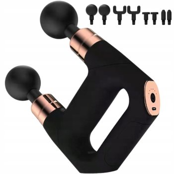 Dubultā masāžas pistole, ķermeņa muguras masāžas aparāts ar 8 uzgaļiem | Double Massage Gun