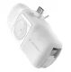 Wozinsky WF16-YCS 5000mAh 15W Mini Power Bank with Built-in USB-C Cable & Apple Watch Charger, White