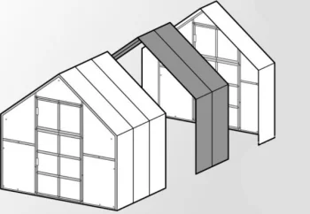 Siltumnīcas KLASIKA HOUSE pagarinājums 2 m, 6 mm polikarbonāts