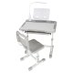 Kids Adjustable Desk and Chair Set with USB LED Lamp for Studying, Grey