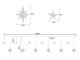 Star Curtain String Lights 138 LED RGB USB, Multicolor