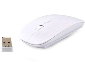 Беспроводная оптическая мышь Slim 2.4GHz 1600 DPI Белая