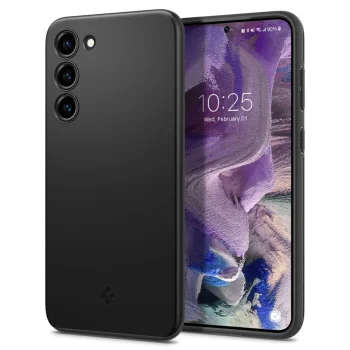 Samsung Galaxy S23 (SM-S911) Spigen Thin Fit Case Cover, Black | Telefona Vāciņš Maciņš Maks Apvalks Bampers