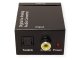 Digital to Analog Audio Converter Toslink SPDIF to 2x RCA Cinch, Black