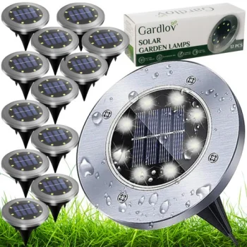 Gardlov 00024001 Solar Garden Lights, 12 pcs, Cold White