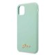 Guess Silicone Vintage Gold Logo vāciņš iPhone 11 Pro, zaļš