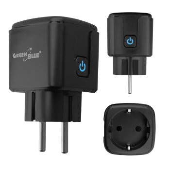Умная розетка WiFi Greenblue, 16A/3840W, Черная