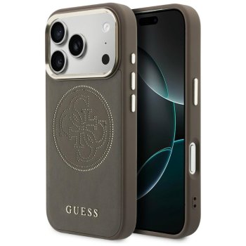 Guess Perforated 4G MagSafe vāciņš Apple iPhone 17 Pro Max, brūns