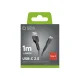 SBS USB-A - USB-C kabelis 1m, melns