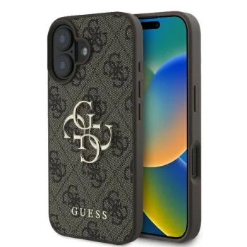 Guess 4G Big Logo vāciņš iPhone 16 Plus - brūns | case for brown