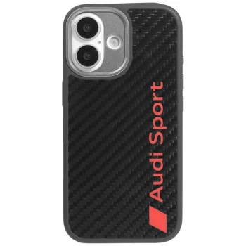 Чехол Audi R8 из углеродного волокна с MagSafe для iPhone 17 - Черный