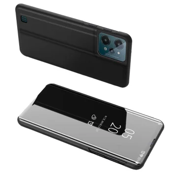Atverams vāciņš Realme C31 Clear View Case, melns