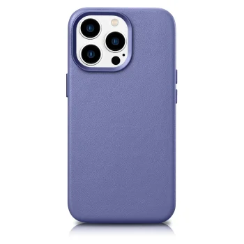 iCarer Ādas maciņš, īstas ādas vāciņš iPhone 14 Pro Max, gaiši violets (WMI14220708-LP) (saderīgs ar MagSafe)...