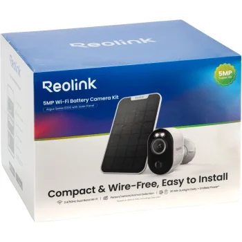 Reolink Argus Series B330 5 MP WiFi-välikaamera päikesepaneeliga