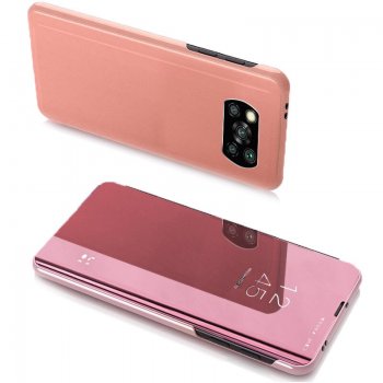 Xiaomi Poco X3 / X3 NFC Clear View Cover Case, Pink | Telefona Vāciņš Maciņš Grāmatiņa