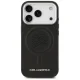 Чехол Karl Lagerfeld Initial & Metal Logo MagSafe для iPhone 17 Pro Max — черный