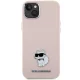 Чехол Karl Lagerfeld для iPhone 15 Plus HC Silicone C Metal Pin, розовый