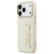 Karl Lagerfeld iPhone 17 Pro aizsargvāciņš ar Karl Script logotipu – bēšs | Phone Case Cover