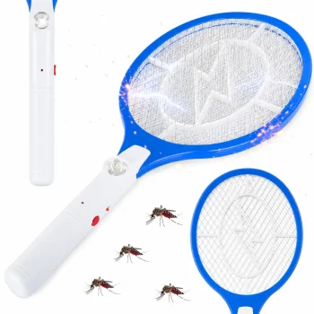 Elektriskā mušu pletne ar LED lukturīti insektiem, odiem un mušām