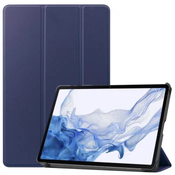 Samsung Galaxy Tab S9 (SM-X710, SM-X716B) Trifold Stand PU Leather Cover Case, Blue | Чехол Книжка для...
