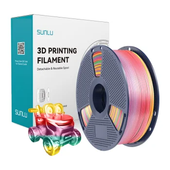 Нить для 3D-принтера Sunlu PLA+ Silk 1.75мм 1кг (Rainbow 01)