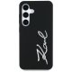 Karl Lagerfeld Silicone Metal Signature Logo Case for Samsung Galaxy S25, Black